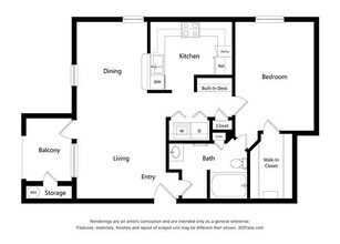 One Bedroom (A4) 0602 floor plan